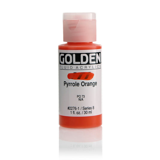 Golden Fluid Acrylic 30ml Pyrrole Orange - theartshop.com.au