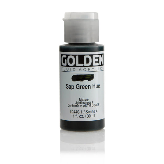 Golden Fluid Acrylic 30ml Sap Green Hue - theartshop.com.au