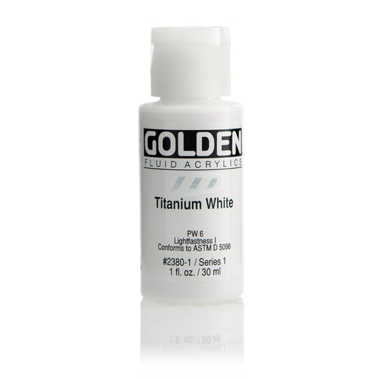 Golden Fluid Acrylic 30ml Titanium White - theartshop.com.au