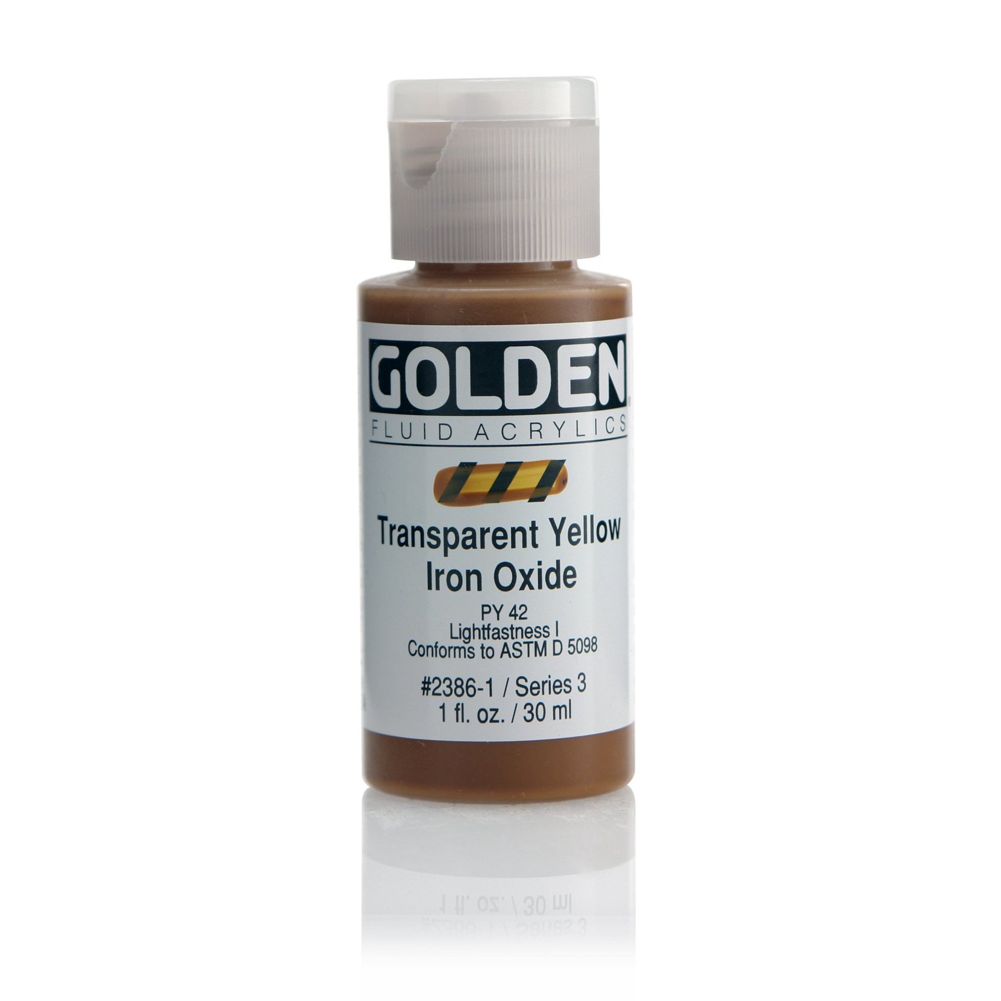 Golden Fluid Acrylic 30ml Trans Yellow Iron Oxide - theartshop.com.au