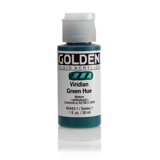 Golden Fluid Acrylic 30ml Viridian Green Hue - theartshop.com.au