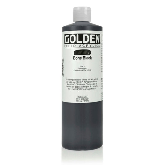 Golden Fluid Acrylic 473ml Bone Black - theartshop.com.au