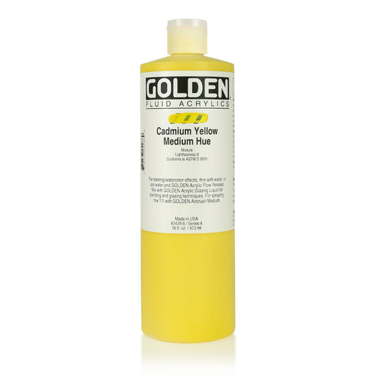 Golden Fluid Acrylic 473ml Cadmium Yellow Medium Hue - theartshop.com.au