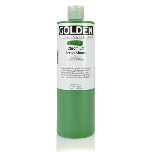 Golden Fluid Acrylic 473ml Chromium Oxide Green - theartshop.com.au