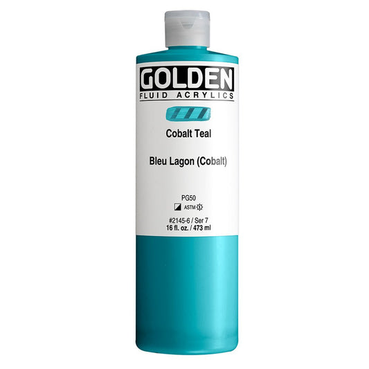 Golden Fluid Acrylic 473ml Cobalt Teal - theartshop.com.au