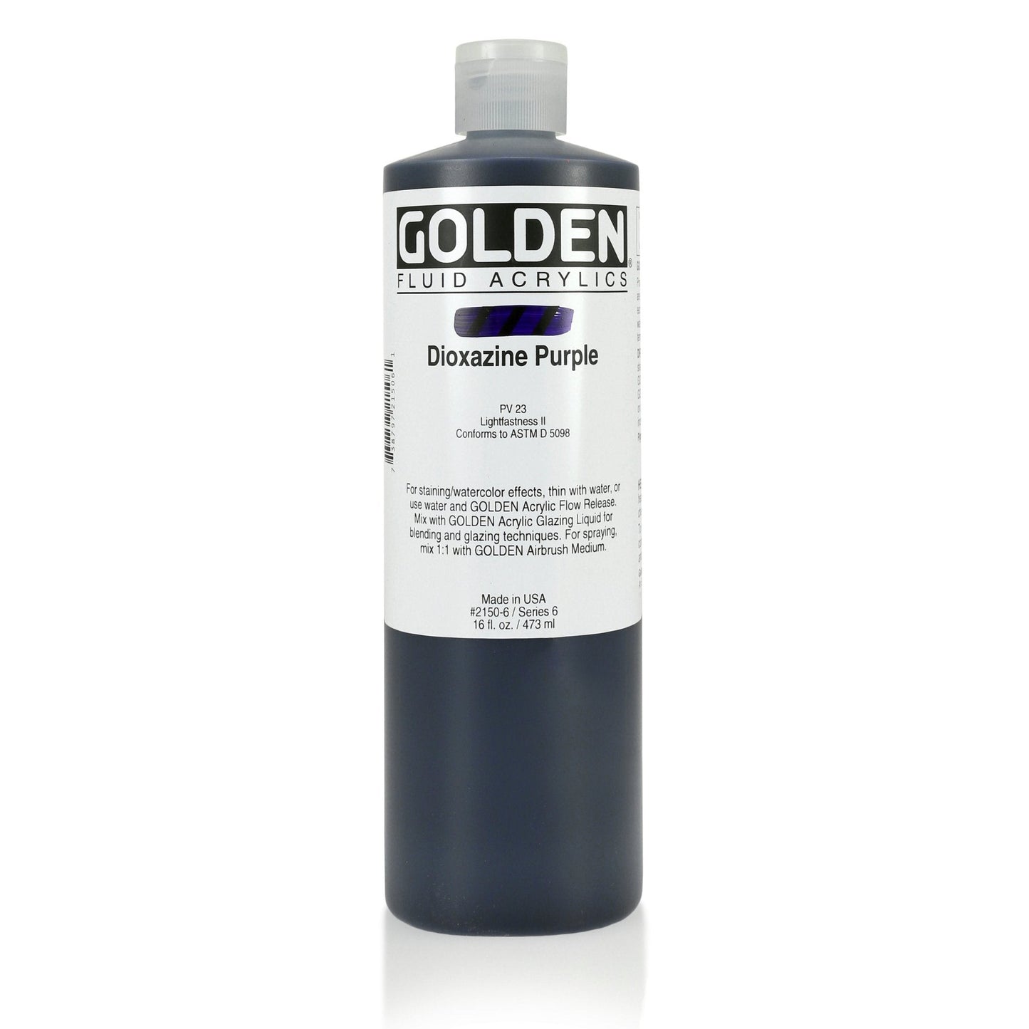 Golden Fluid Acrylic 473ml Dioxazine Purple - theartshop.com.au