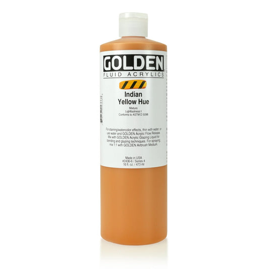 Golden Fluid Acrylic 473ml Indian Yellow - theartshop.com.au