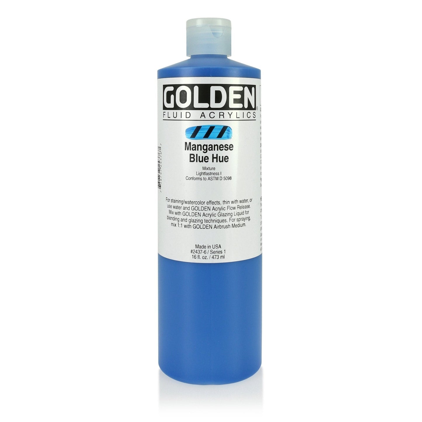 Golden Fluid Acrylic 473ml Manganese Blue Hue - theartshop.com.au