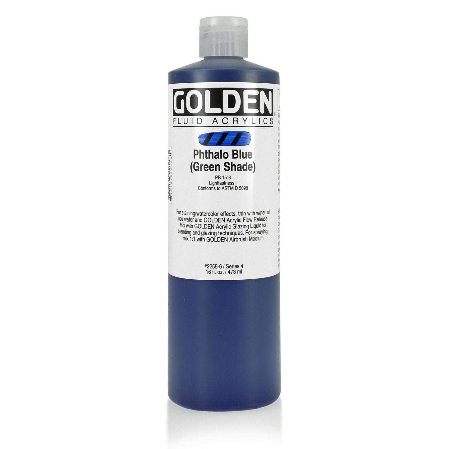 Golden Fluid Acrylic 473ml Phthalo Blue Green Shade - theartshop.com.au