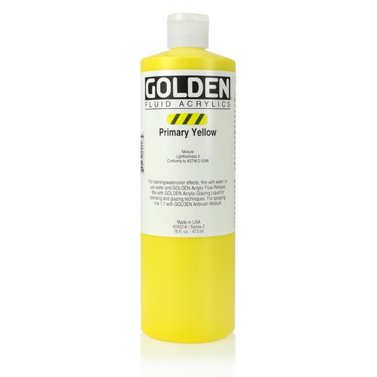 Golden Fluid Acrylic 473ml Primary Yellow - theartshop.com.au