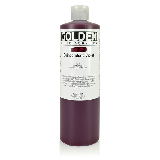 Golden Fluid Acrylic 473ml Quinacridone Violet - theartshop.com.au