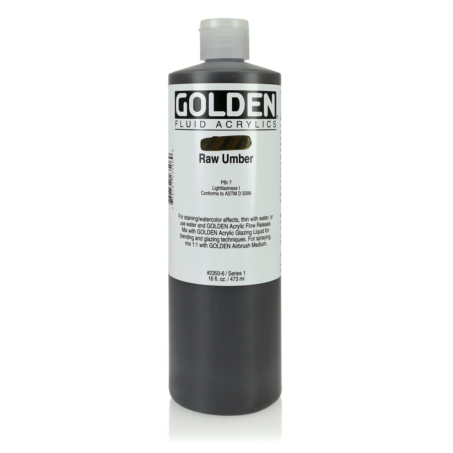 Golden Fluid Acrylic 473ml Raw Umber - theartshop.com.au