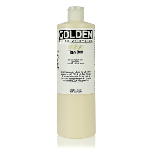 Golden Fluid Acrylic 473ml Titan Buff - theartshop.com.au