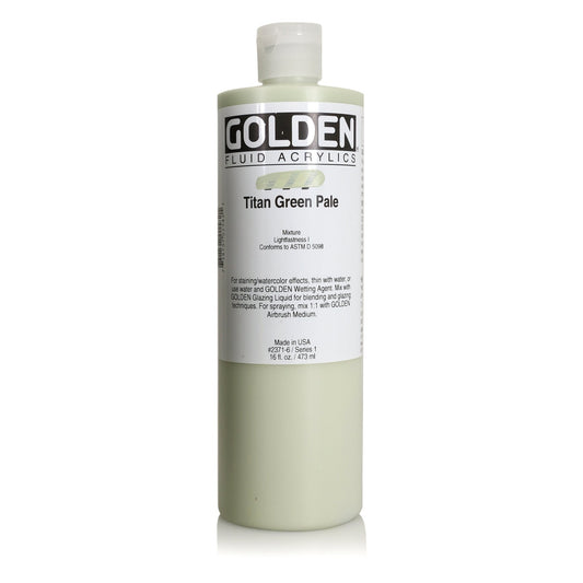 Golden Fluid Acrylic 473ml Titan Green Pale - theartshop.com.au