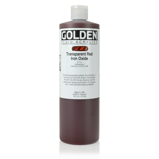 Golden Fluid Acrylic 473ml Trans Red Iron Oxide - theartshop.com.au