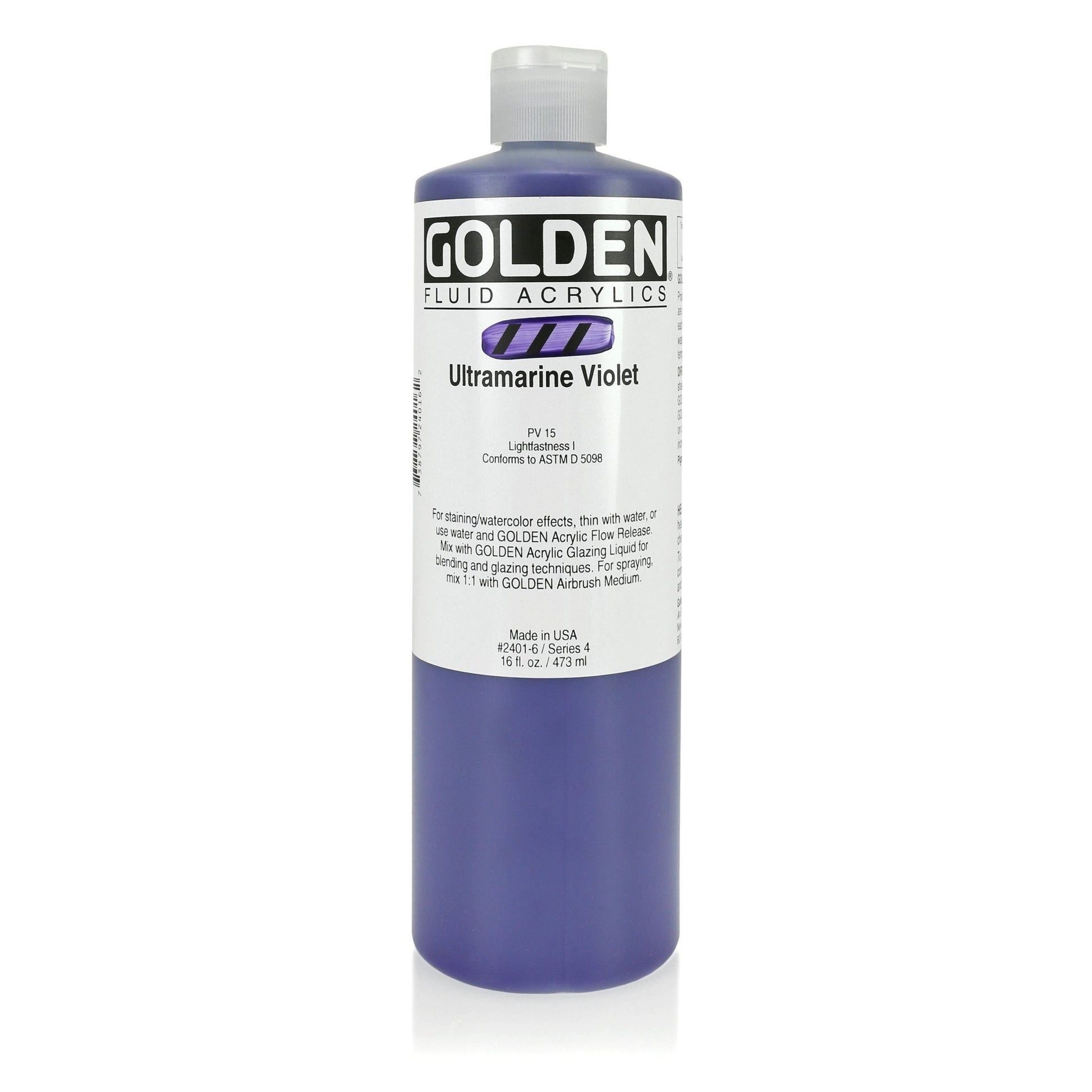 Golden Fluid Acrylic 473ml Ultramarine Violet - theartshop.com.au