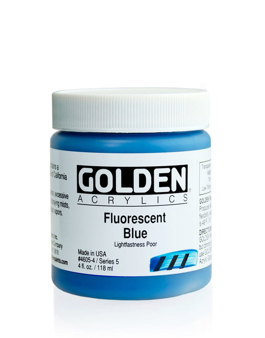 Golden Heavy Body Acrylic 118ml Fluoro Blue - theartshop.com.au