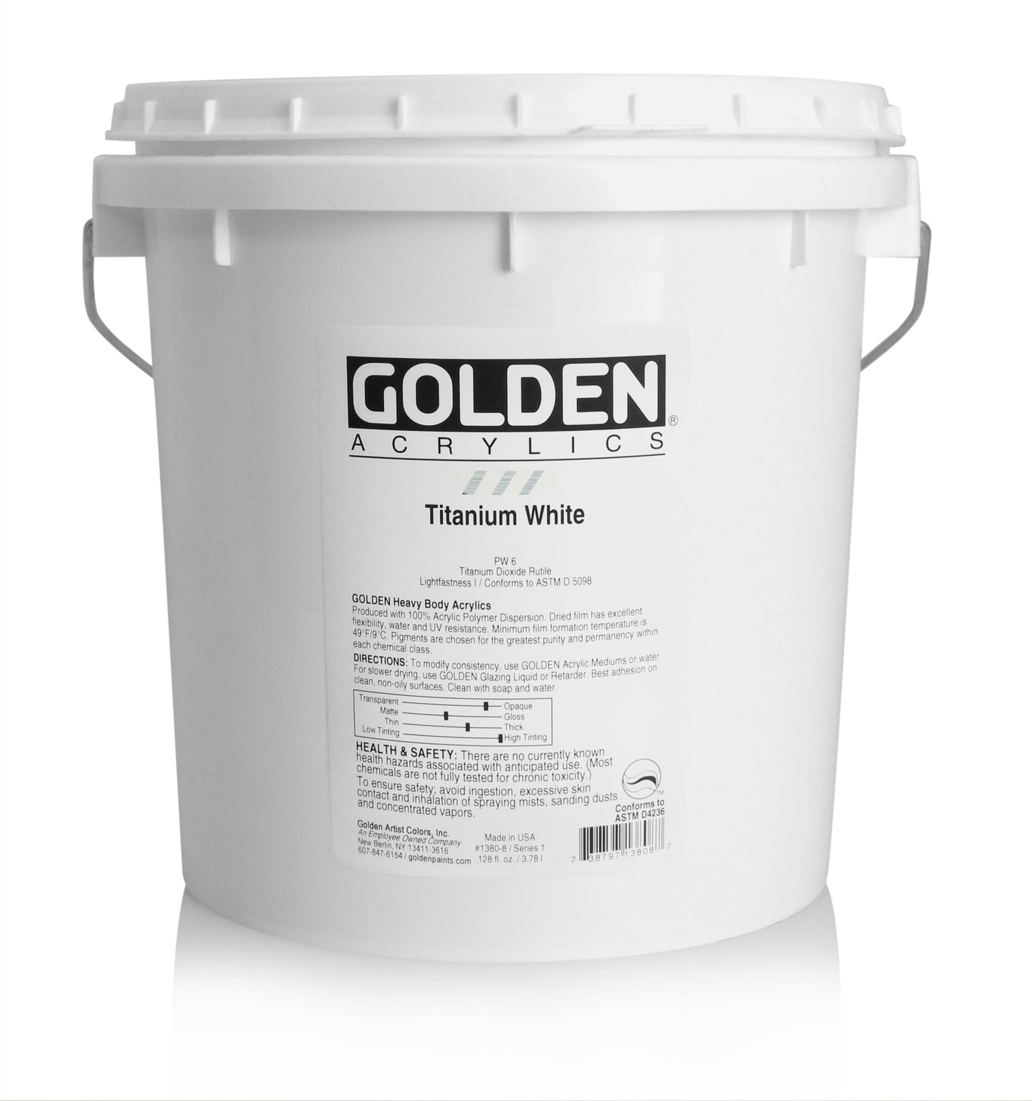 Golden Heavy Body Acrylic 3.78L Titanium White - theartshop.com.au