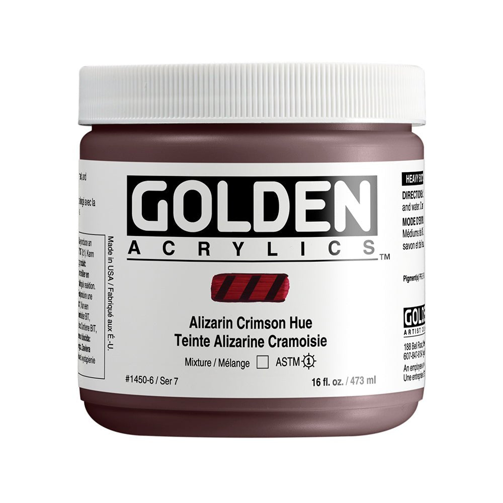 Golden Heavy Body Acrylic 473ml Alizarin Crimson Hue - theartshop.com.au