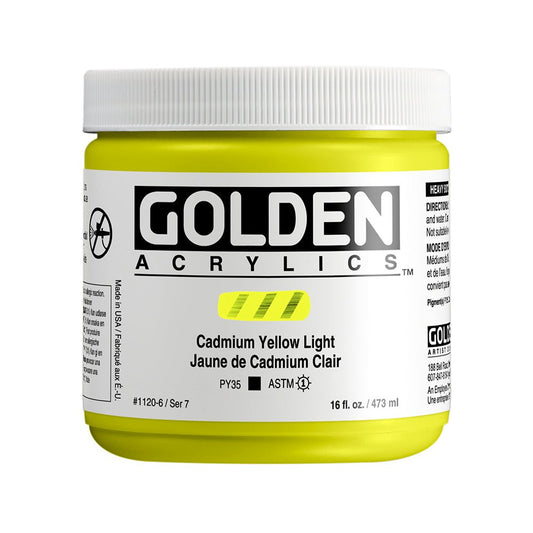 Golden Heavy Body Acrylic 473ml Cadmium Yellow Light - theartshop.com.au