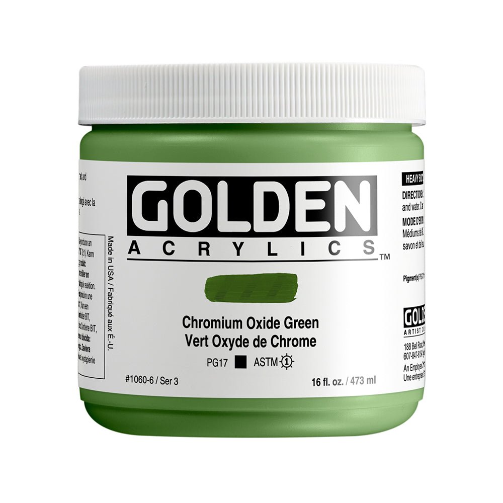 Golden Heavy Body Acrylic 473ml Chromium Oxide Green - theartshop.com.au