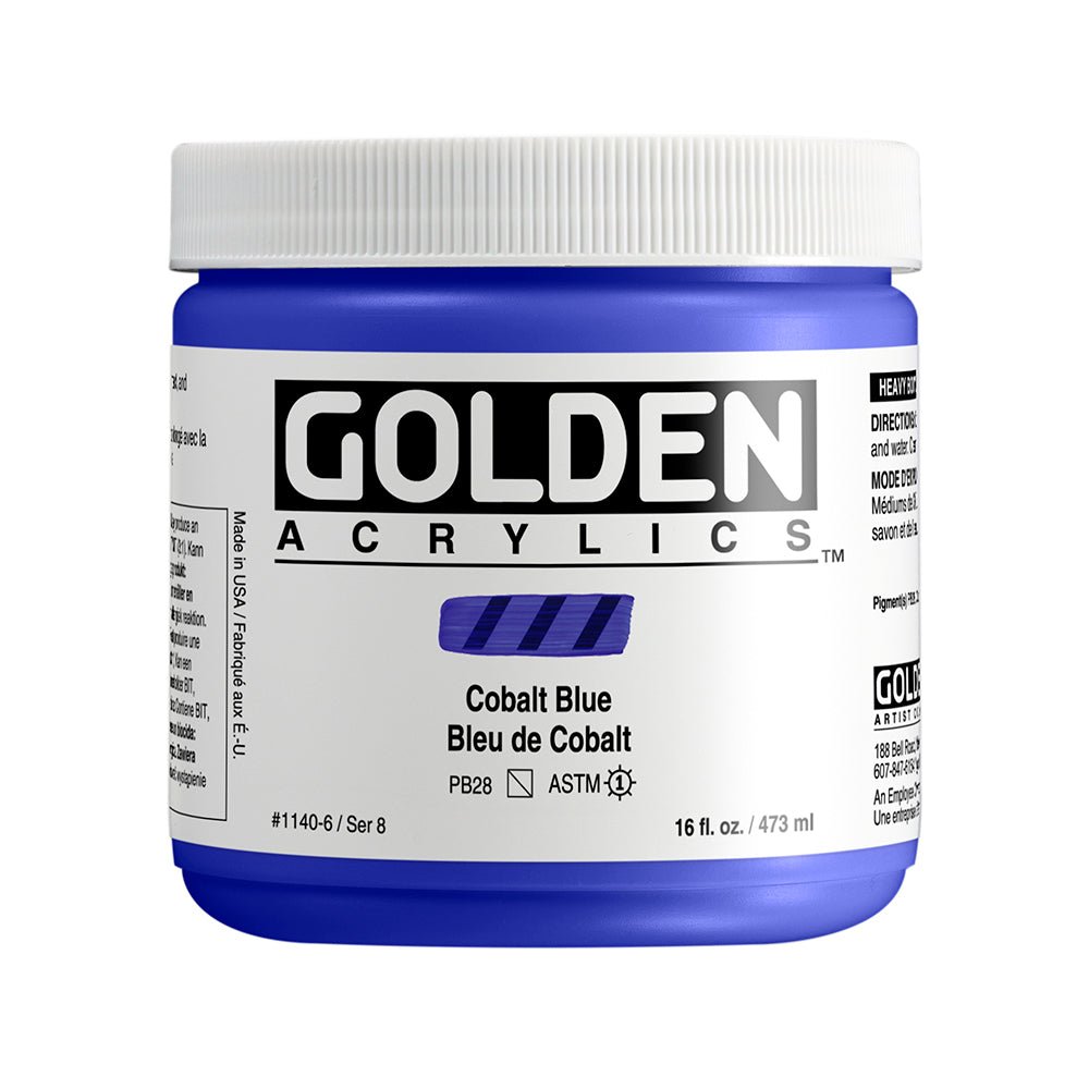 Golden Heavy Body Acrylic 473ml Cobalt Blue - theartshop.com.au