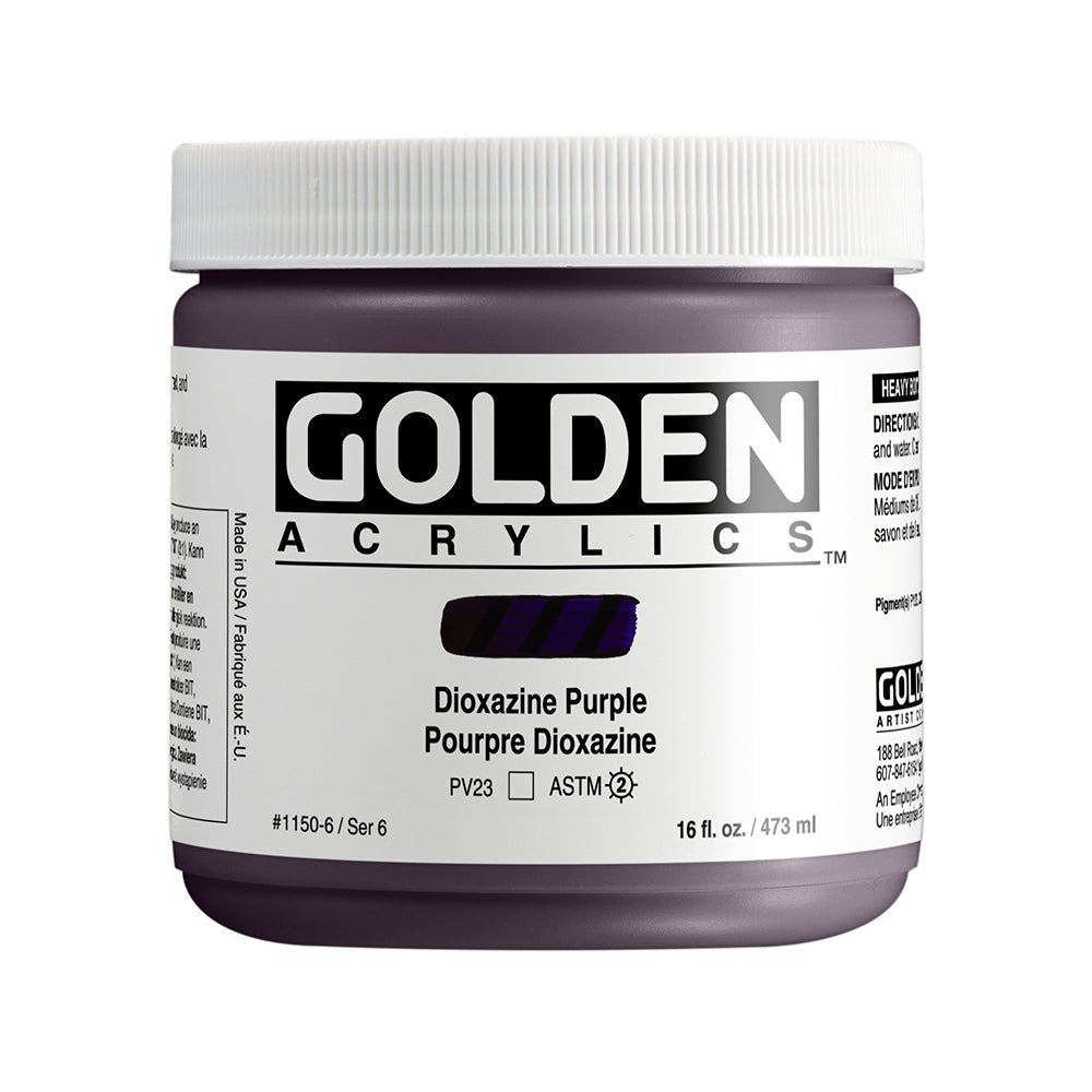 Golden Heavy Body Acrylic 473ml Dioxazine Purple - theartshop.com.au