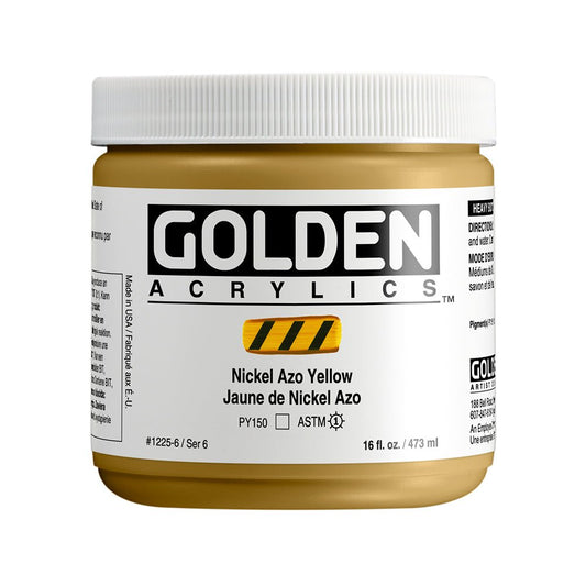 Golden Heavy Body Acrylic 473ml Nickel Azo Yellow - theartshop.com.au