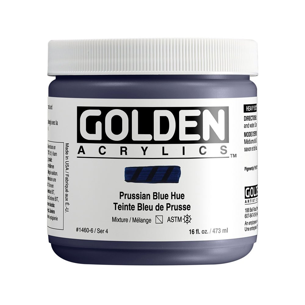 Golden Heavy Body Acrylic 473ml Prussian Blue Hue - theartshop.com.au