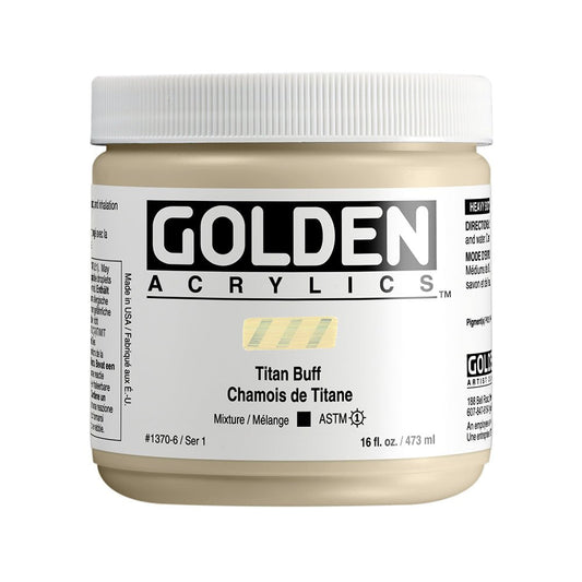 Golden Heavy Body Acrylic 473ml Titan Buff - theartshop.com.au