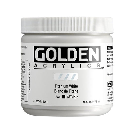 Golden Heavy Body Acrylic 473ml Titanium White - theartshop.com.au