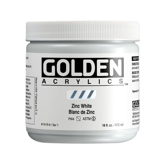 Golden Heavy Body Acrylic 473ml Zinc White - theartshop.com.au