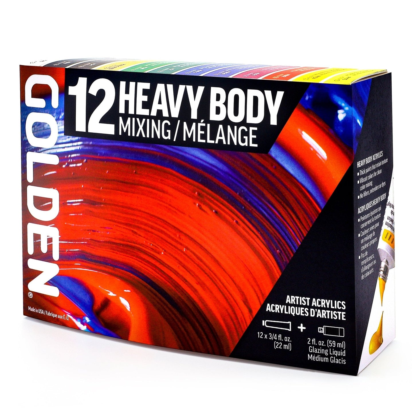 Golden Heavy Body Mixing Set 12 x 59ml - theartshop.com.au