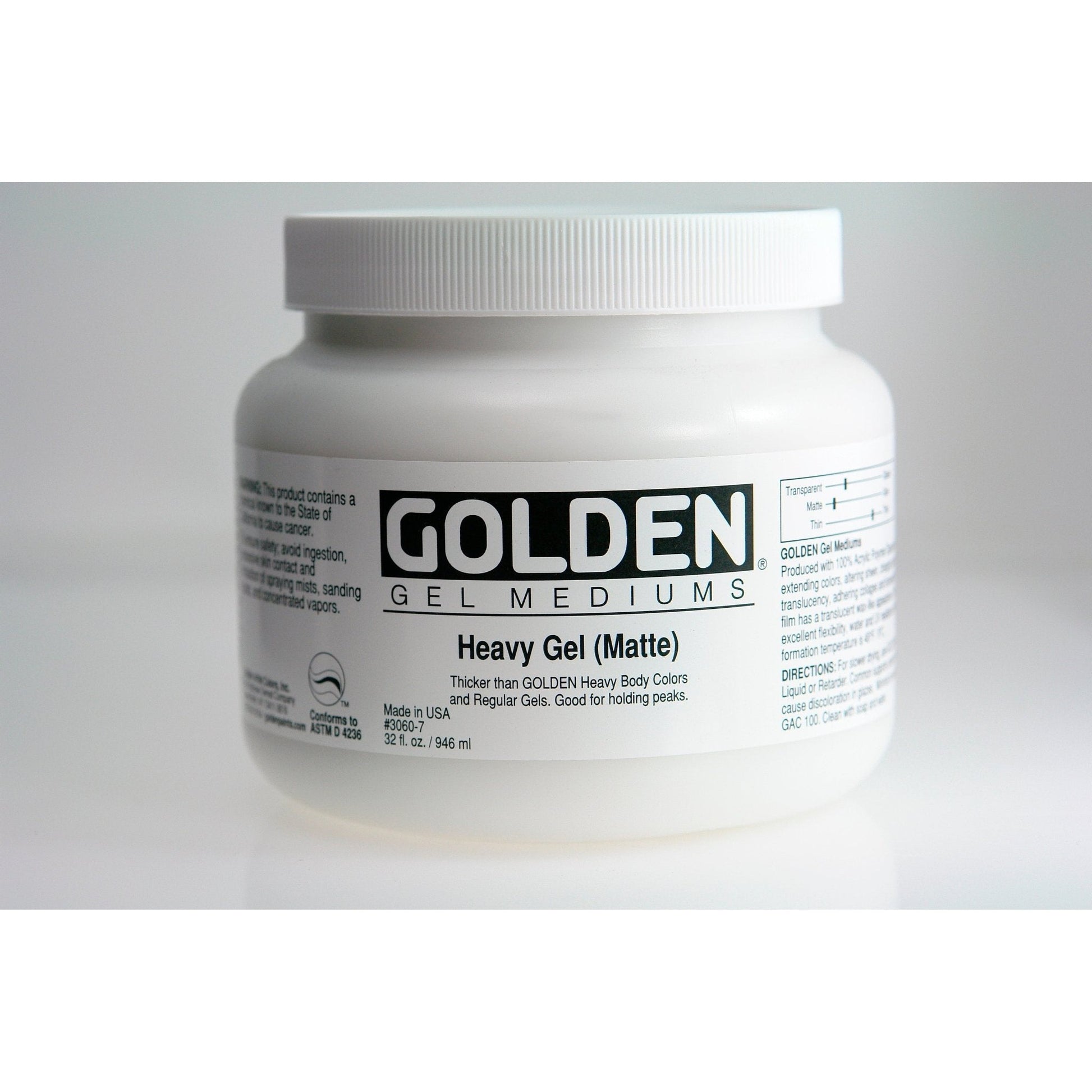 Golden Heavy Gel (Matte) 946ml - theartshop.com.au