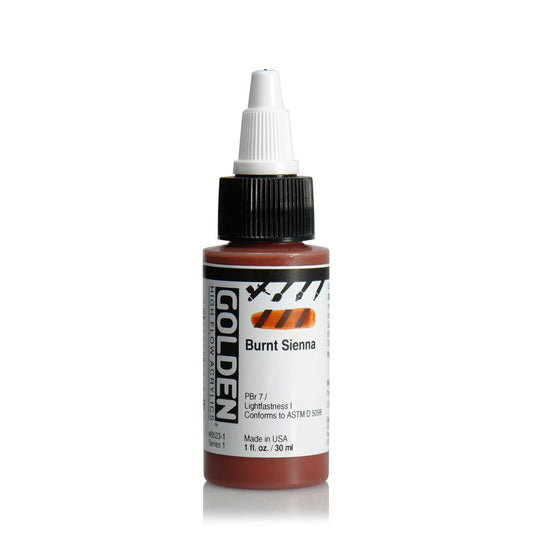 Golden Hi Flow Acrylic 30ml Burnt Sienna - theartshop.com.au