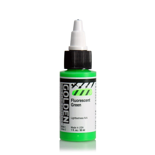 Golden Hi Flow Acrylic 30ml Fluorescent Green - theartshop.com.au