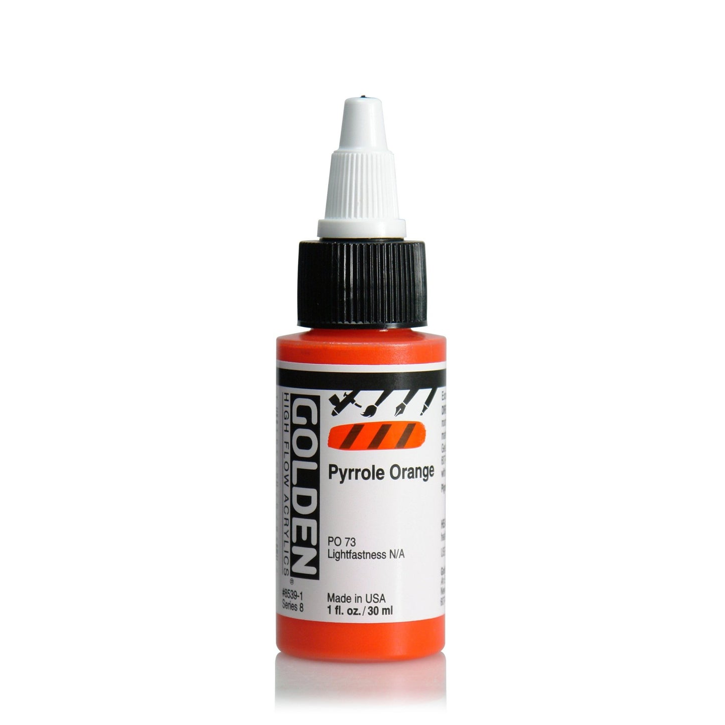 Golden Hi Flow Acrylic 30ml Pyrrole Orange - theartshop.com.au