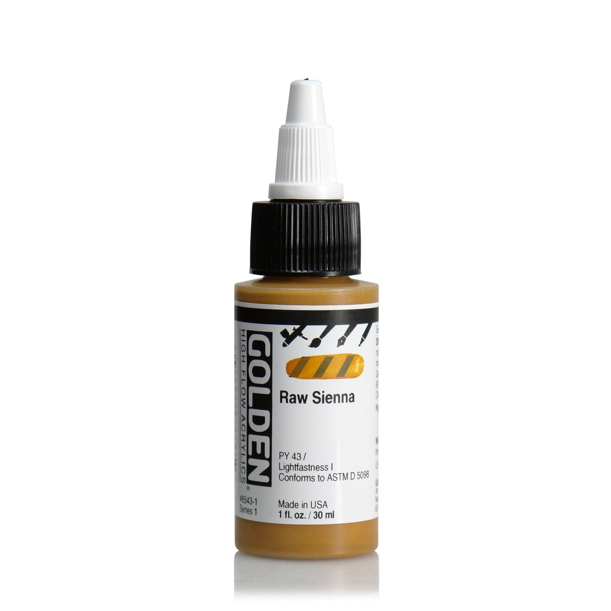 Golden Hi Flow Acrylic 30ml Raw Sienna - theartshop.com.au