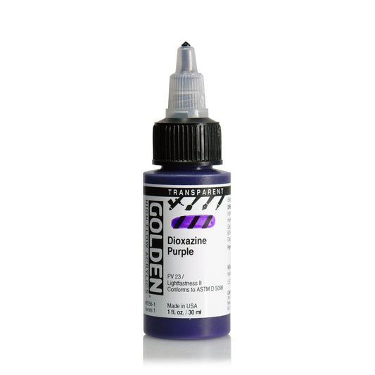 Golden Hi Flow Acrylic 30ml Transparent Dioxazine Purple - theartshop.com.au