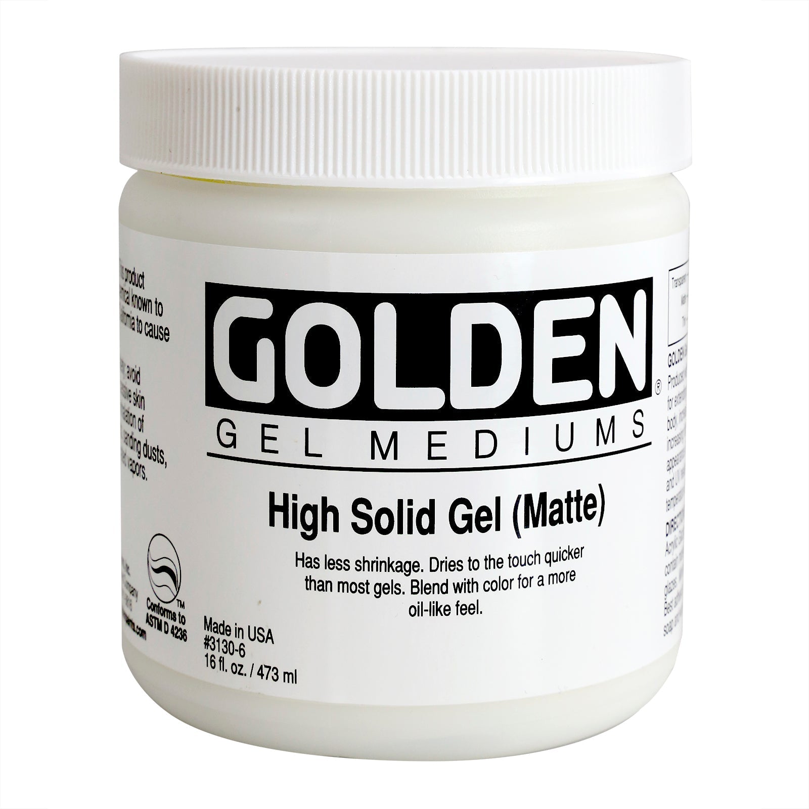 Golden High Solid Gel (Matte) 473ml - theartshop.com.au