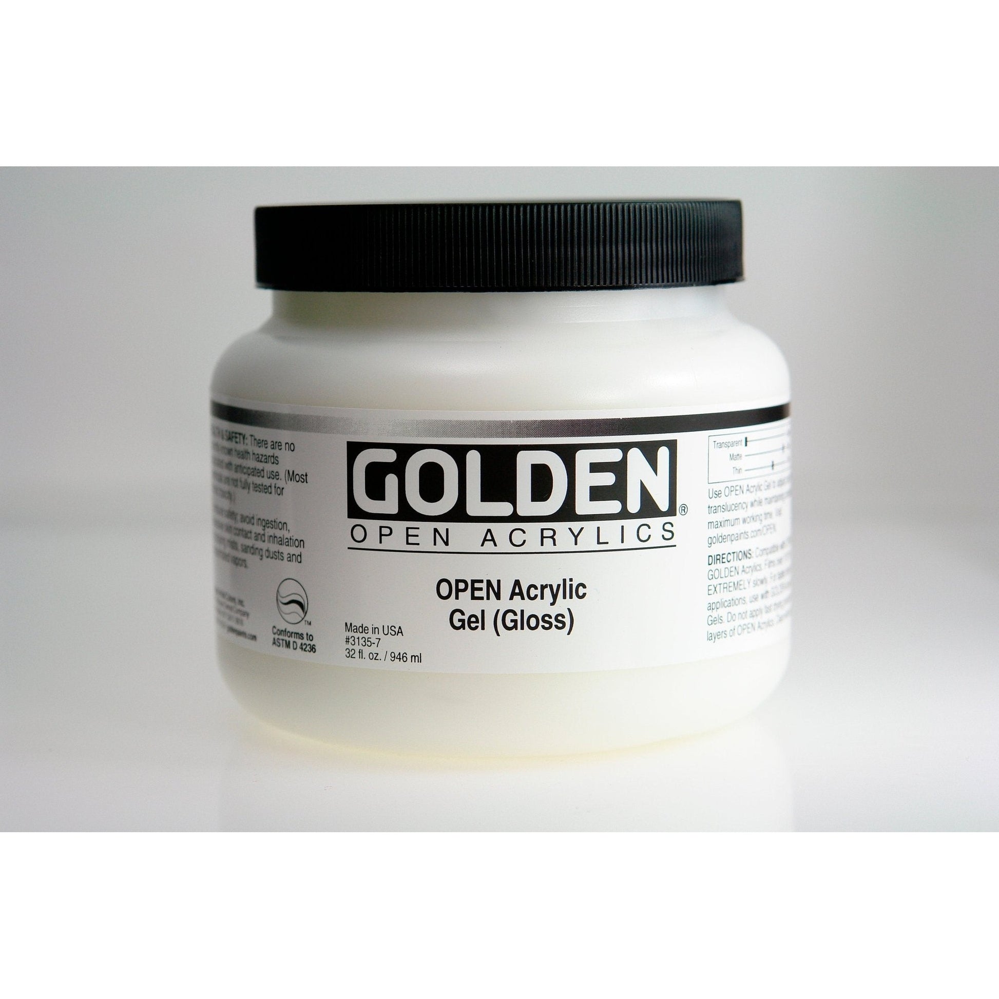 Golden OPEN Acrylic Gel (Gloss) 946ml - theartshop.com.au