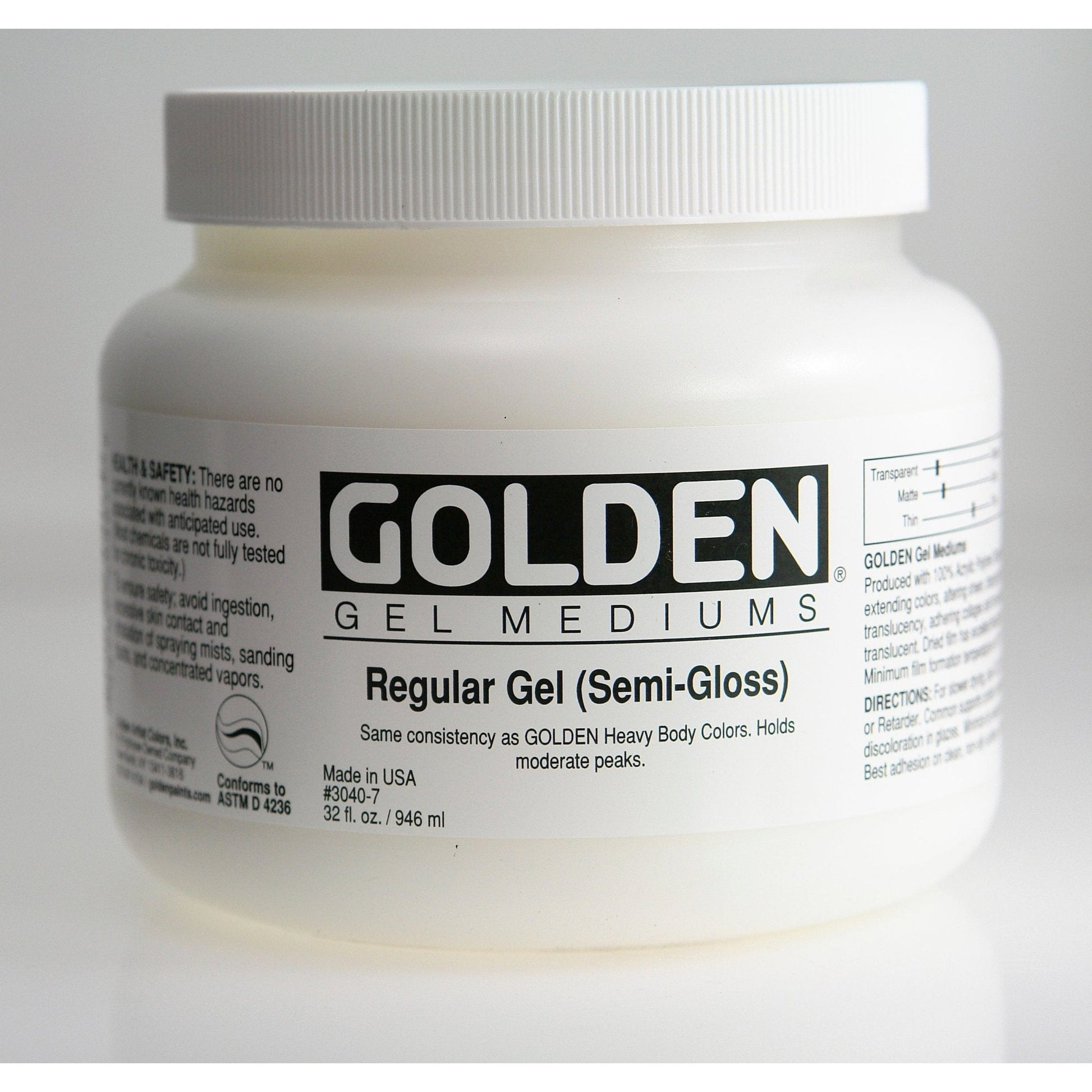 Golden Regular Gel (Semi-Gloss) 946ml - theartshop.com.au