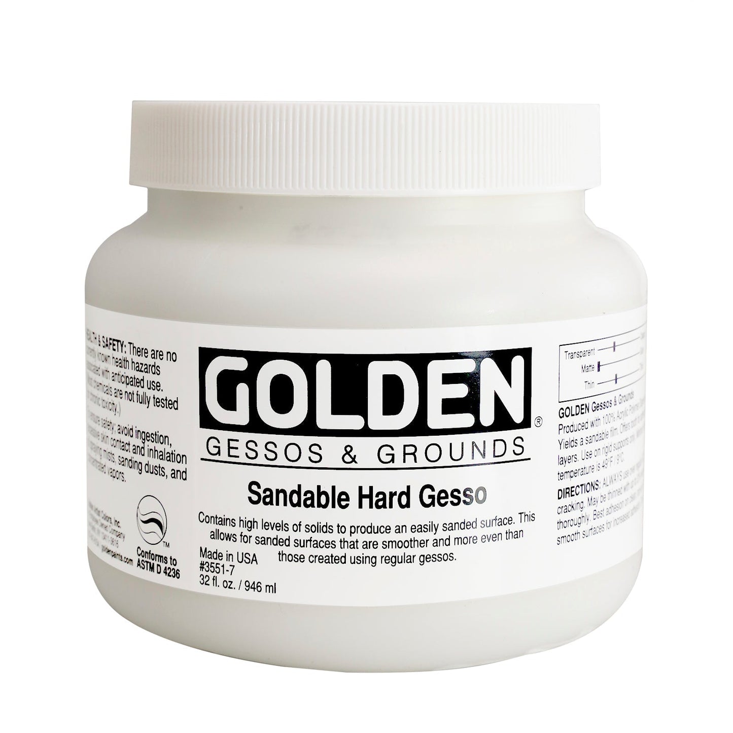 Golden Sandable Hard Gesso 946ml - theartshop.com.au