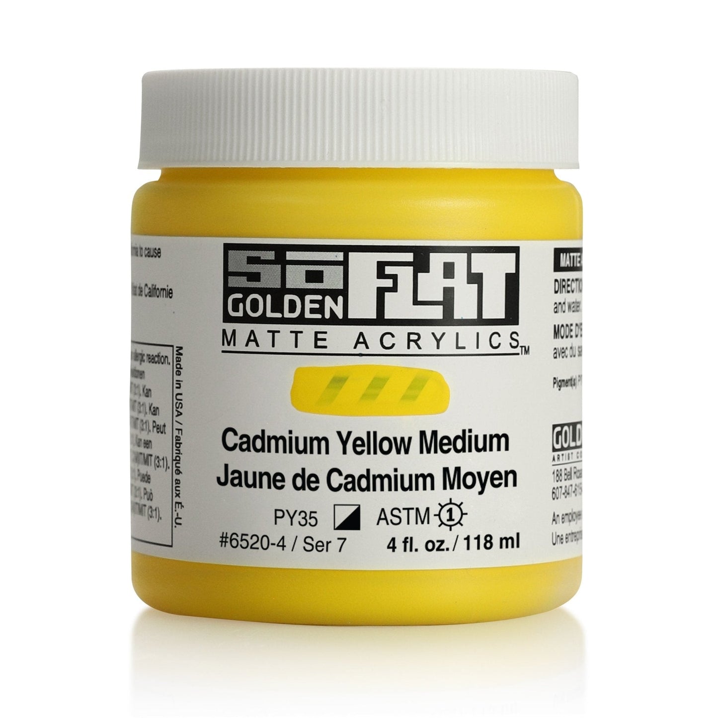 Golden SoFlat 118ml Cadmium Yellow Medium - theartshop.com.au