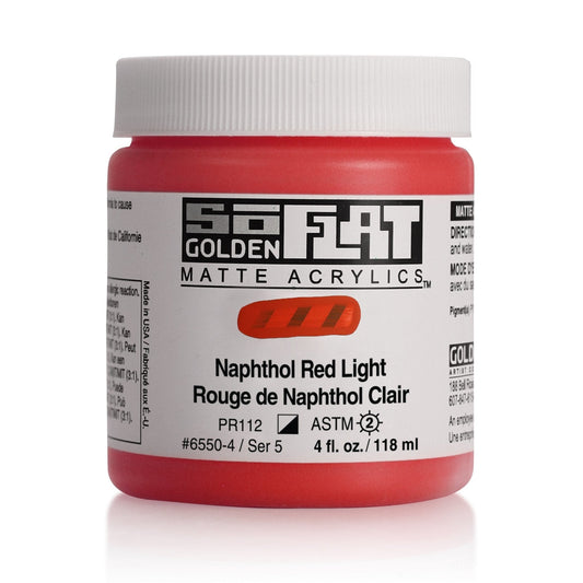 Golden SoFlat 118ml Napthol Red Light - theartshop.com.au