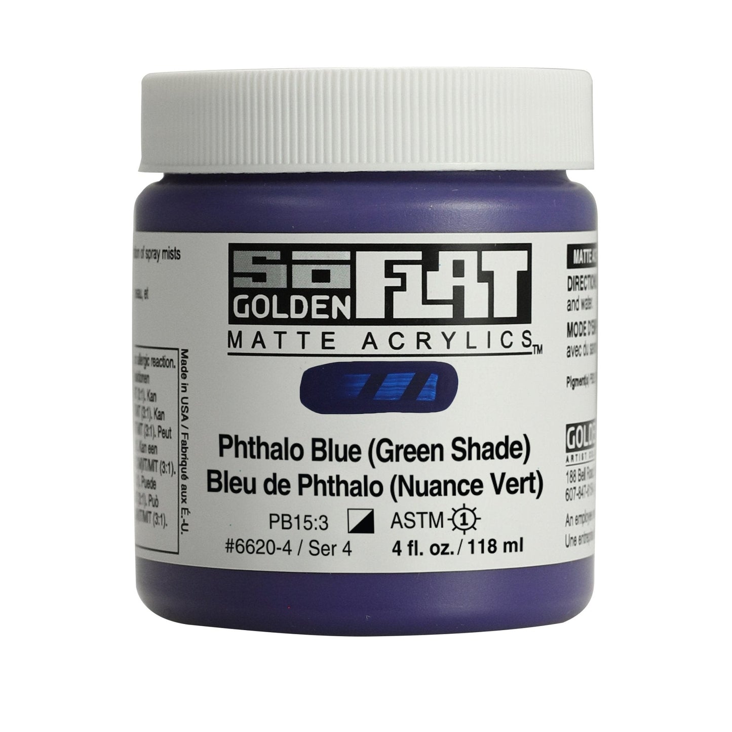 Golden SoFlat 118ml Phthalo Blue Green Shade - theartshop.com.au