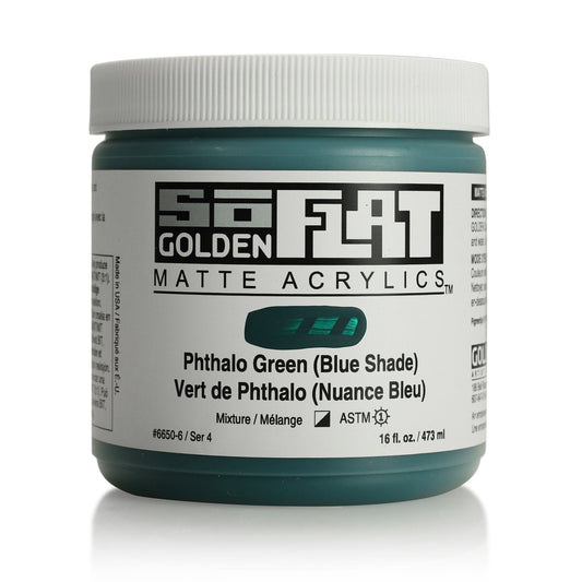 Golden SoFlat 473ml Phthalo Green Blue Shade - theartshop.com.au