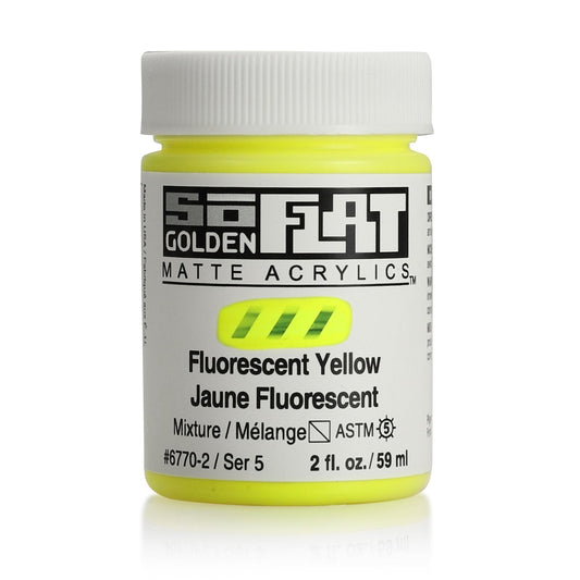 Golden SoFlat 59ml Fluorescent Yellow - theartshop.com.au