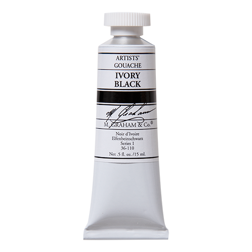 M Graham Gouache 15ml Ivory Black