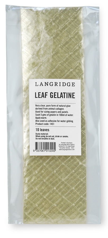 Langridge Leaf Gelatine 10 Leaves - theartshop.com.au